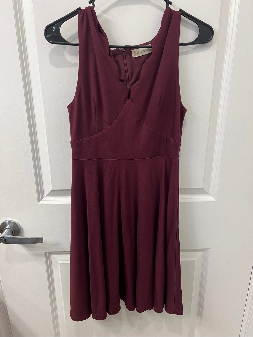 Altar'd State Sleeveless V-Neck Mini Dress in Burgundy